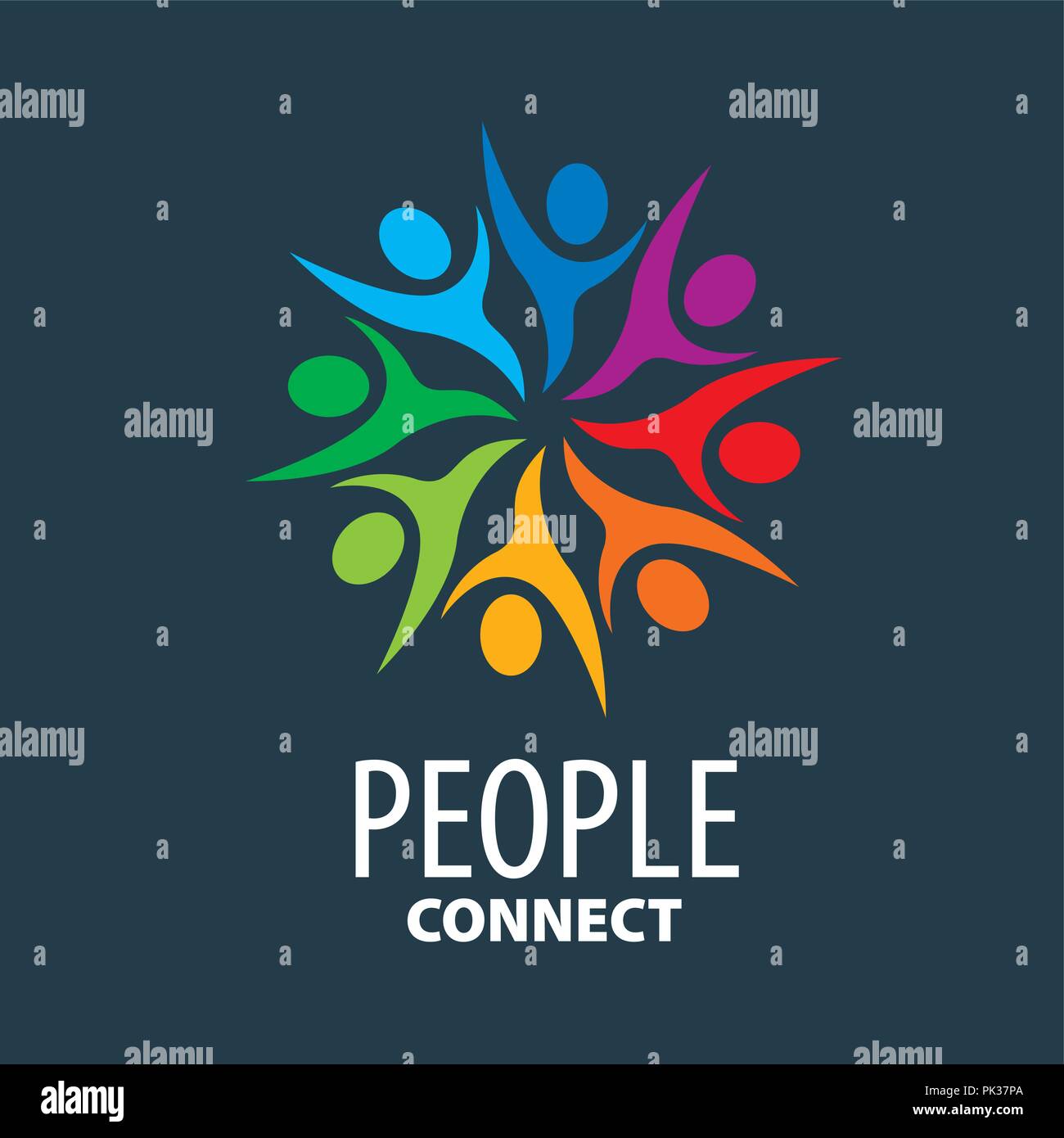 Il logo del vettore di persone Illustrazione Vettoriale