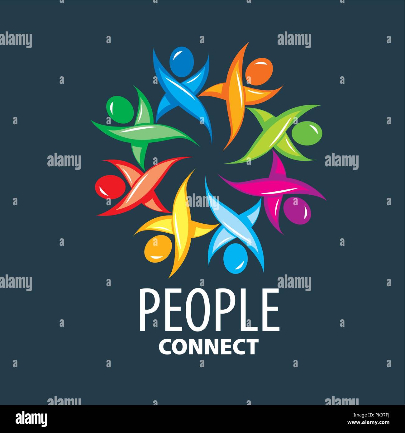 Il logo del vettore di persone Illustrazione Vettoriale