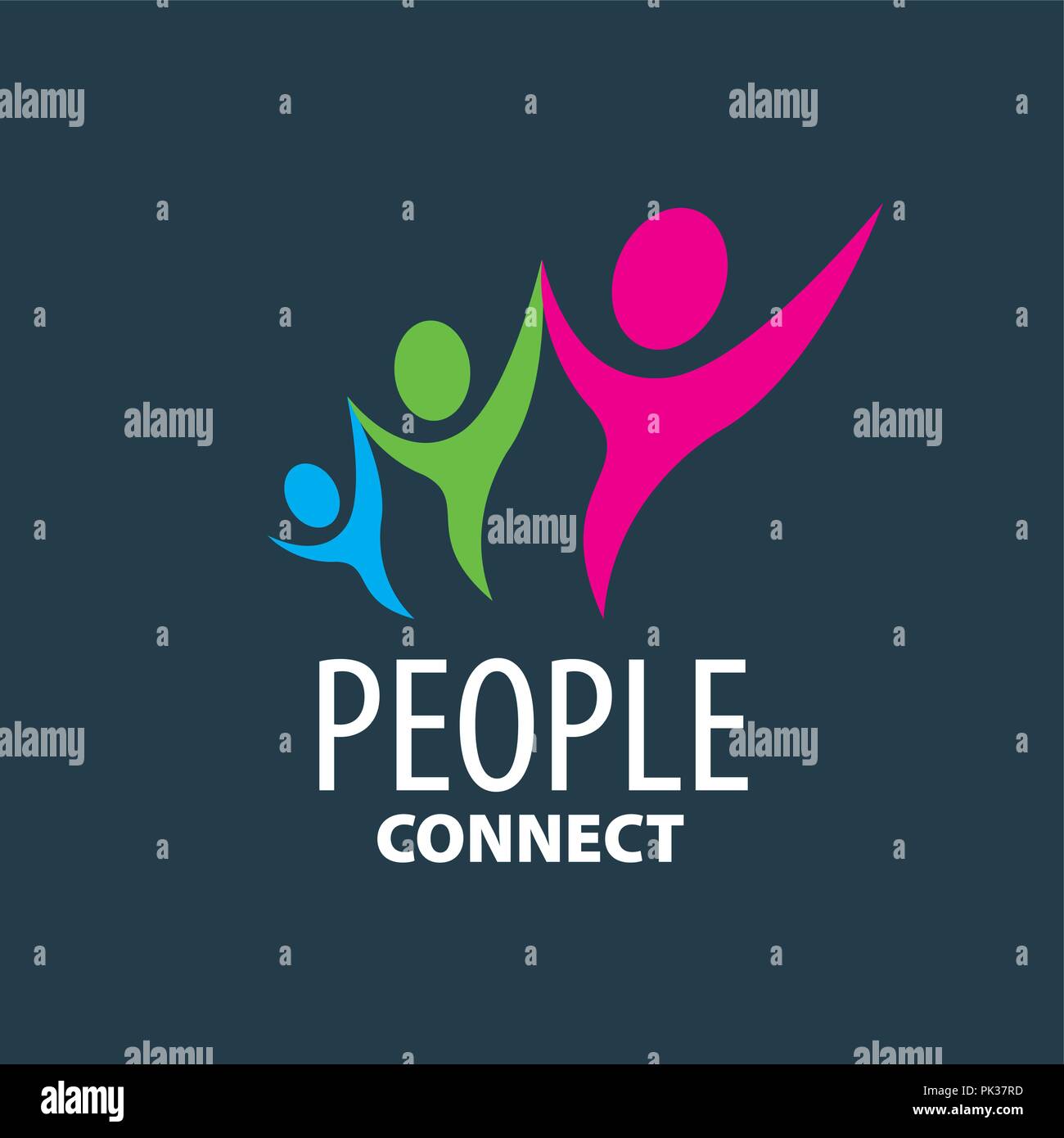 Il logo del vettore di persone Illustrazione Vettoriale