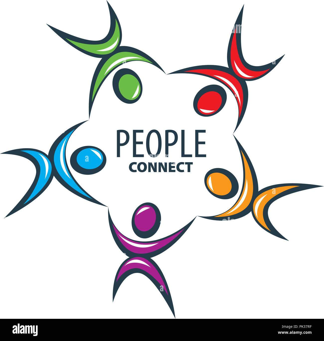 Il logo del vettore di persone Illustrazione Vettoriale