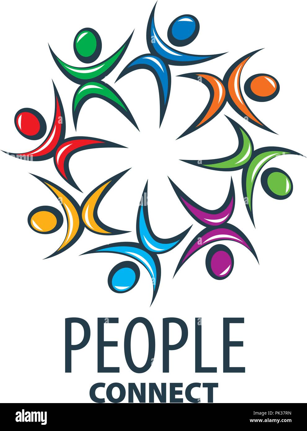 Il logo del vettore di persone Illustrazione Vettoriale