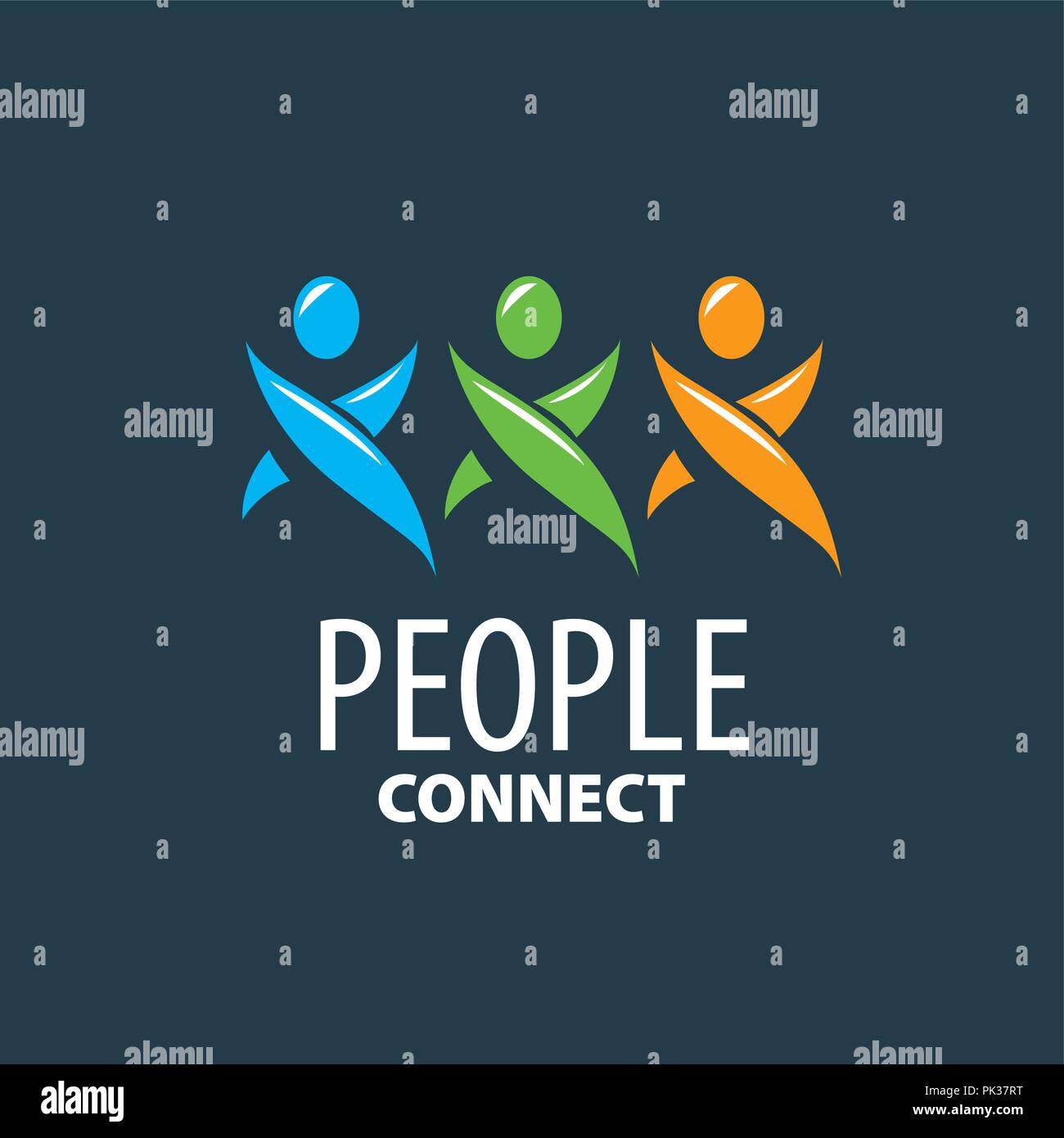 Il logo del vettore di persone Illustrazione Vettoriale