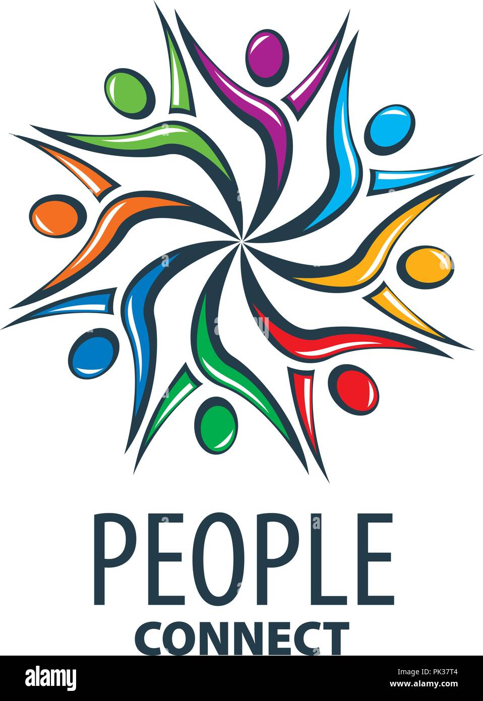 Il logo del vettore di persone Illustrazione Vettoriale