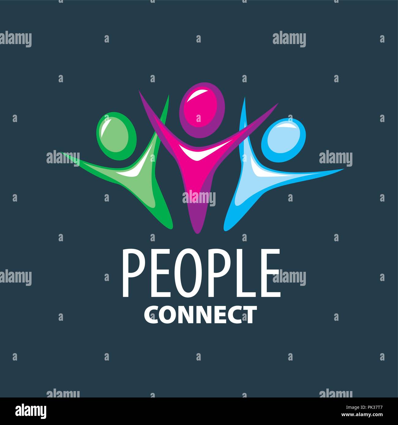 Il logo del vettore di persone Illustrazione Vettoriale