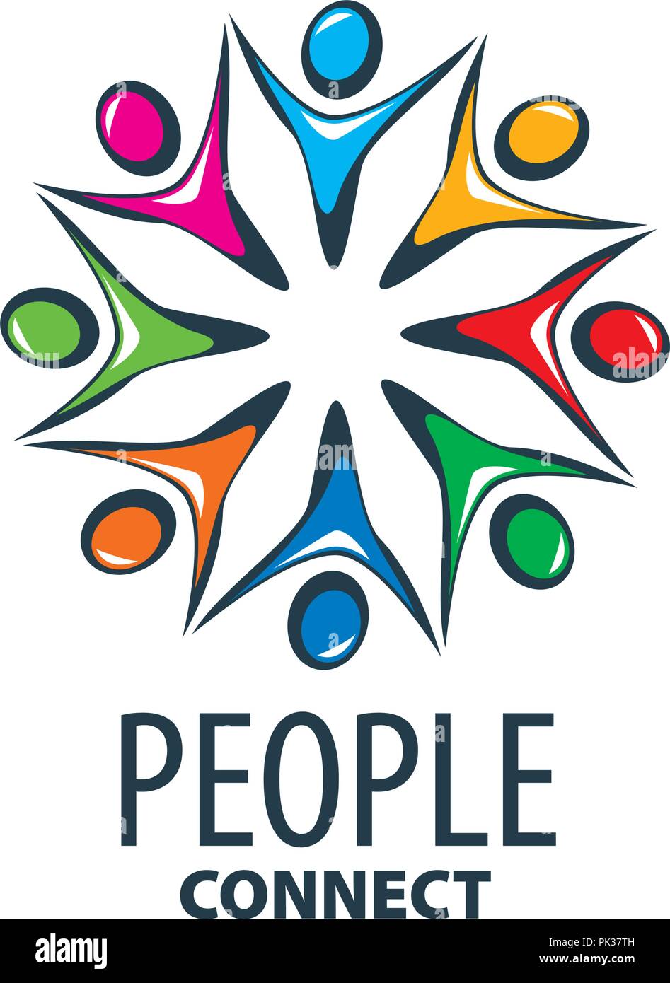 Il logo del vettore di persone Illustrazione Vettoriale