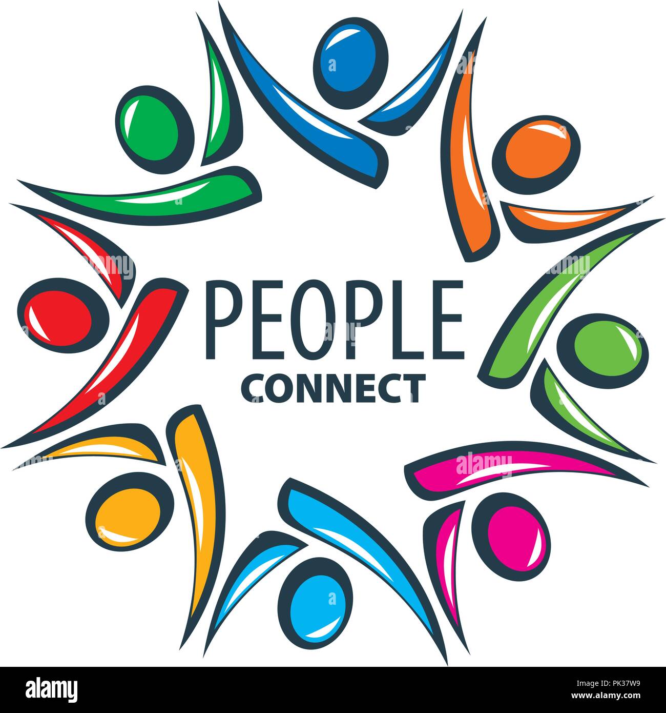 Il logo del vettore di persone Illustrazione Vettoriale