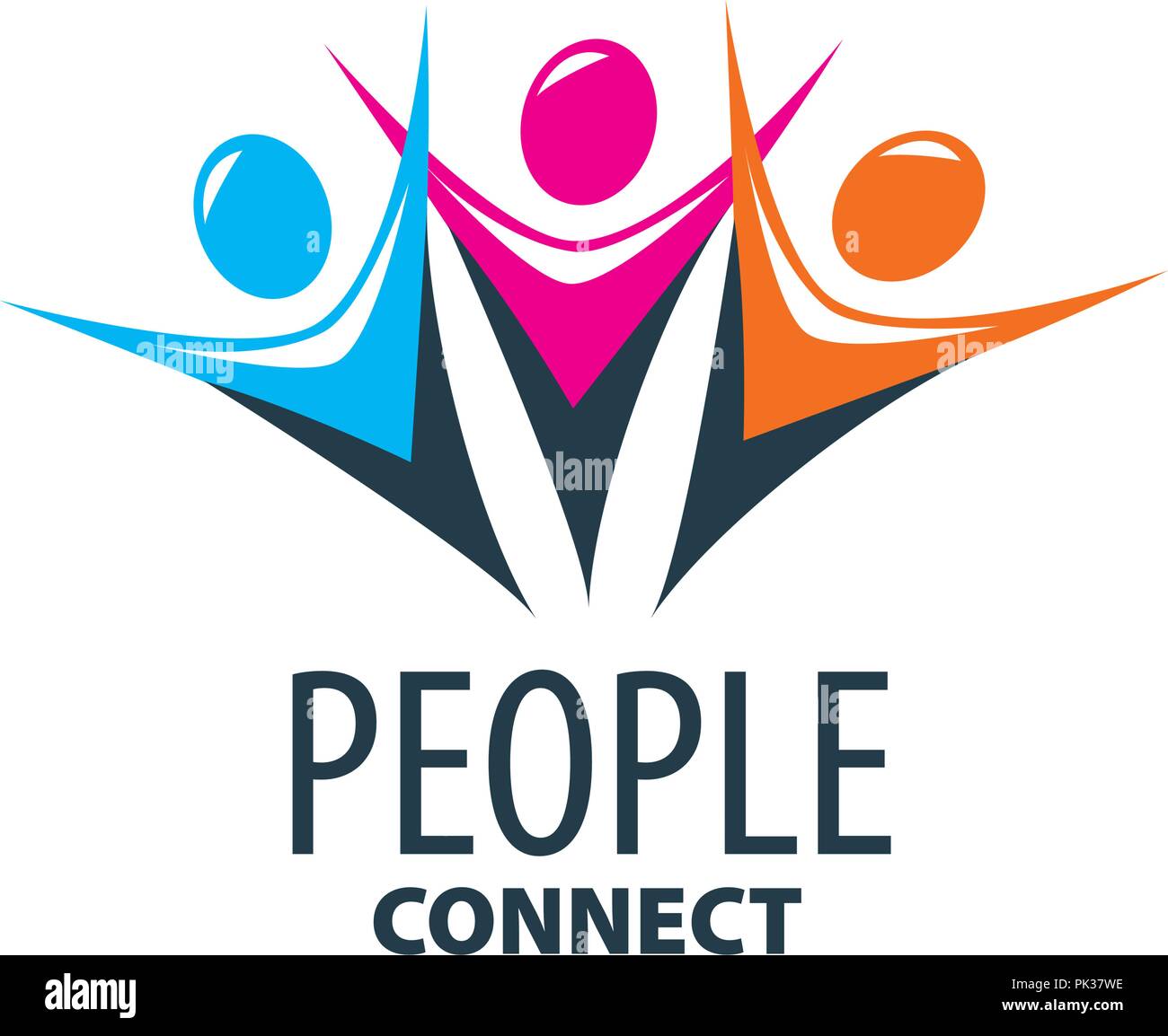 Il logo del vettore di persone Illustrazione Vettoriale