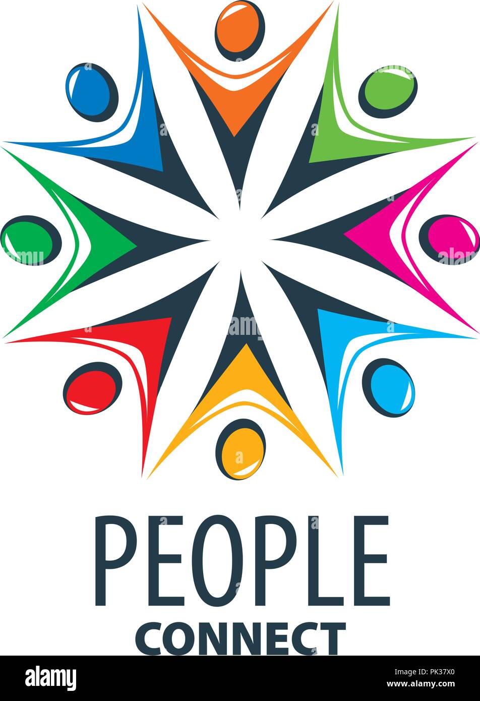 Il logo del vettore di persone Illustrazione Vettoriale