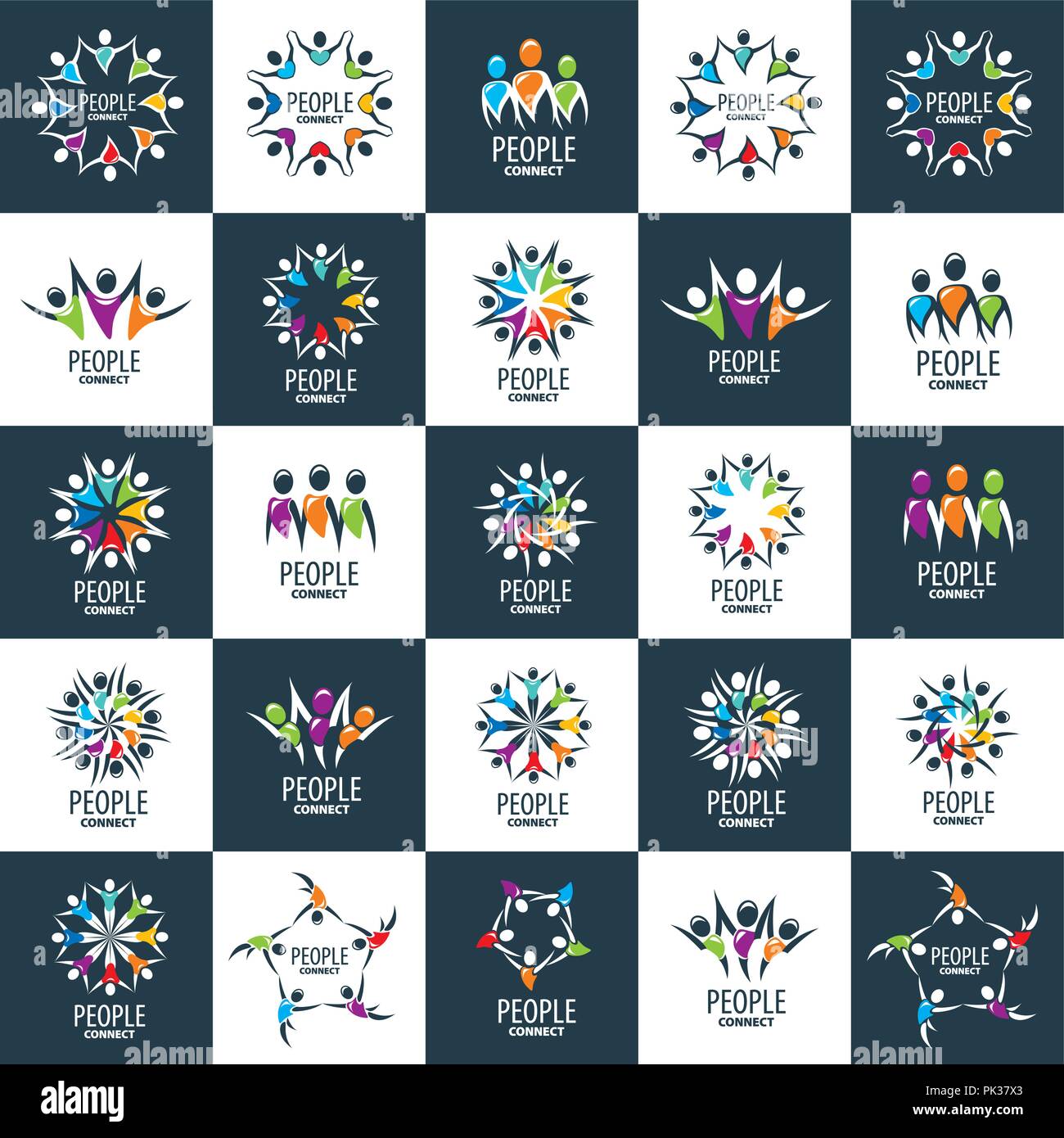 Il logo del vettore di persone Illustrazione Vettoriale