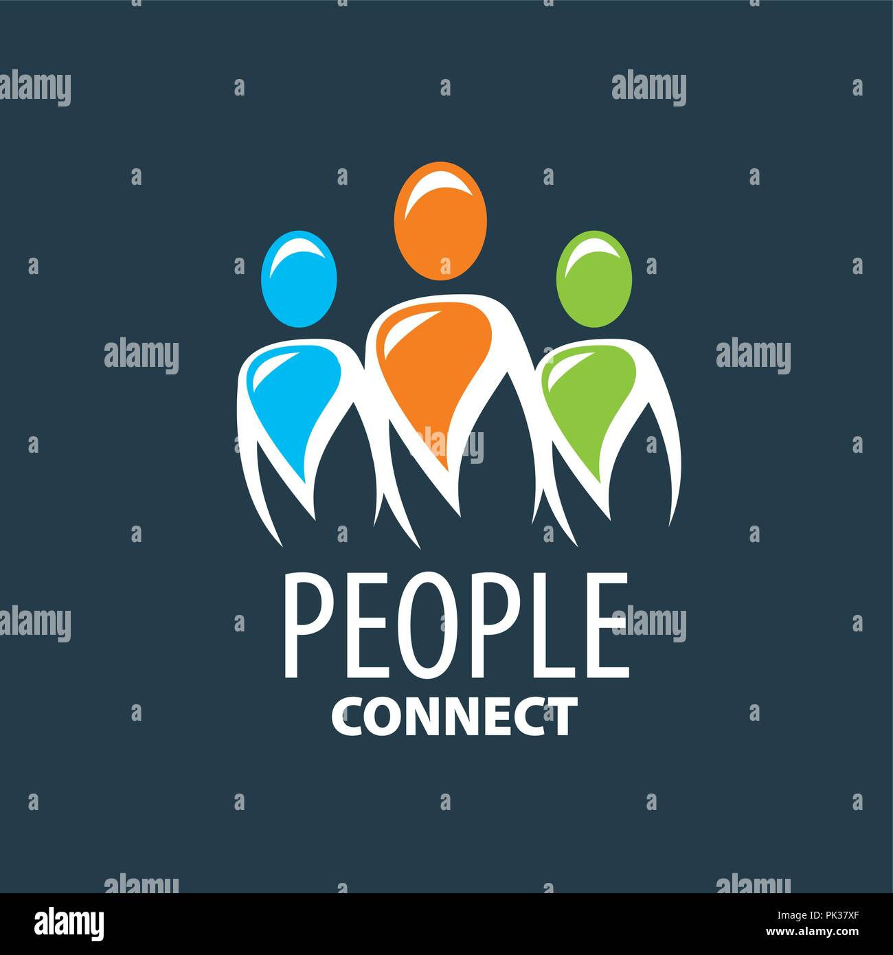 Il logo del vettore di persone Illustrazione Vettoriale