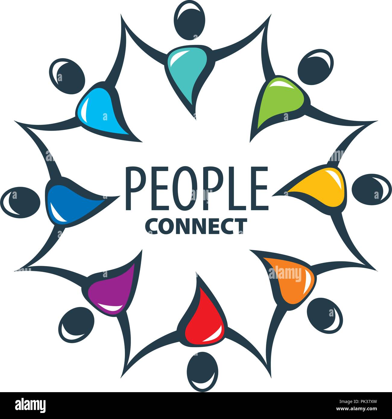 Il logo del vettore di persone Illustrazione Vettoriale