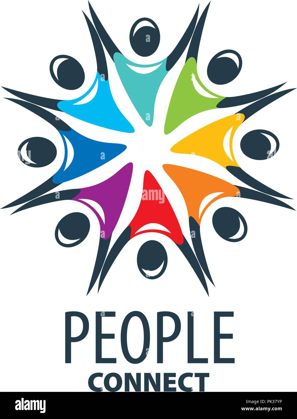 Il logo del vettore di persone Illustrazione Vettoriale