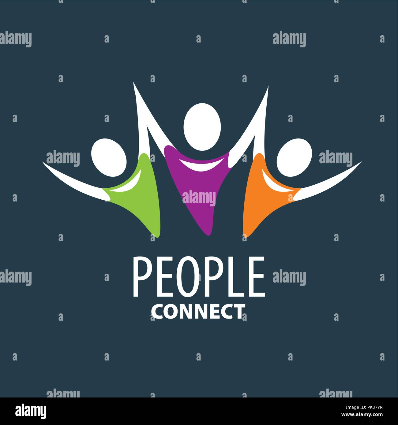 Il logo del vettore di persone Illustrazione Vettoriale