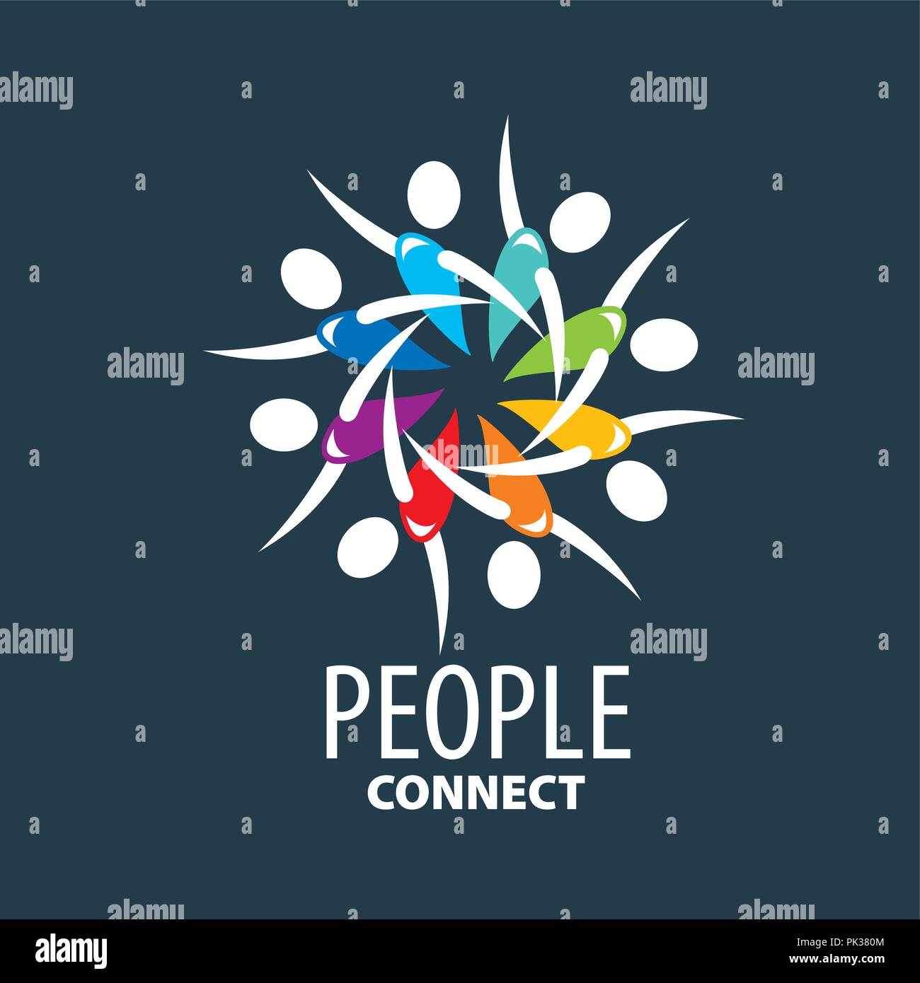 Il logo del vettore di persone Illustrazione Vettoriale