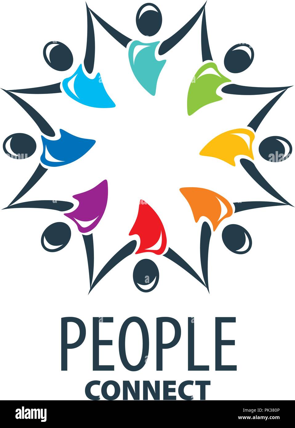 Il logo del vettore di persone Illustrazione Vettoriale