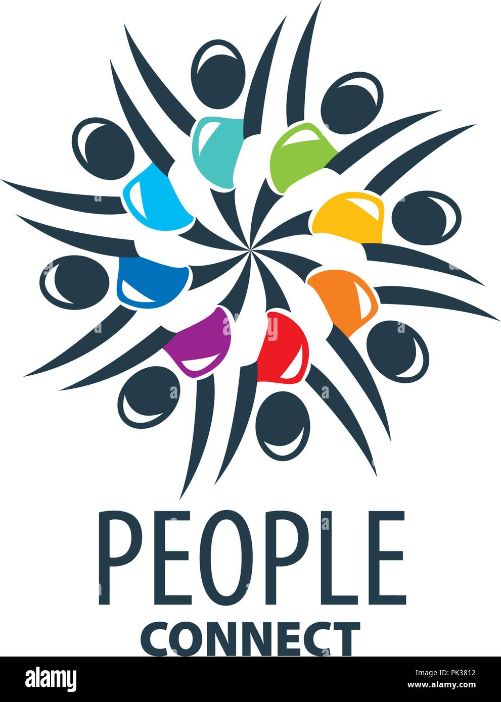 Il logo del vettore di persone Illustrazione Vettoriale