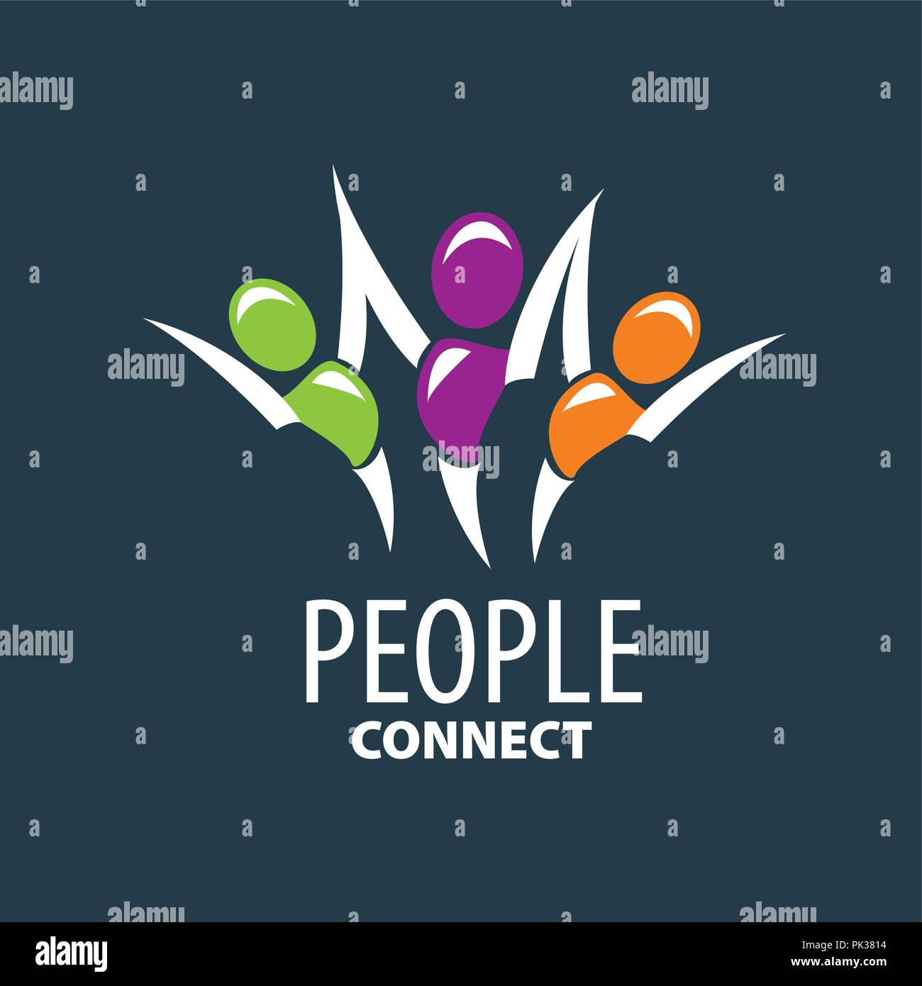 Il logo del vettore di persone Illustrazione Vettoriale