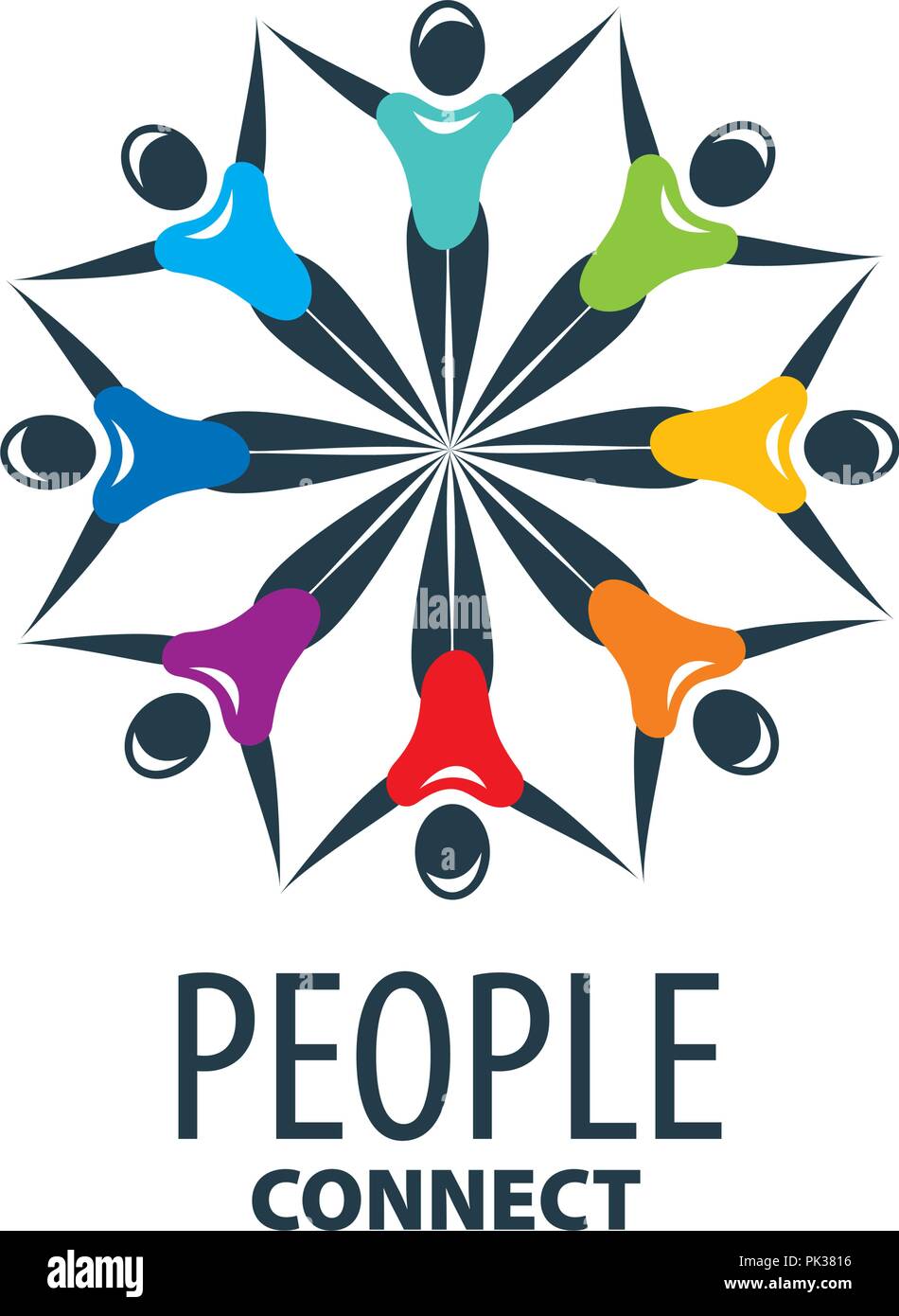 Il logo del vettore di persone Illustrazione Vettoriale