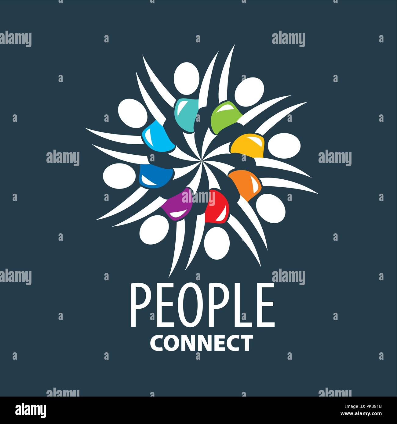 Il logo del vettore di persone Illustrazione Vettoriale