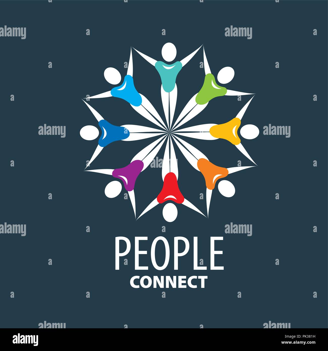 Il logo del vettore di persone Illustrazione Vettoriale