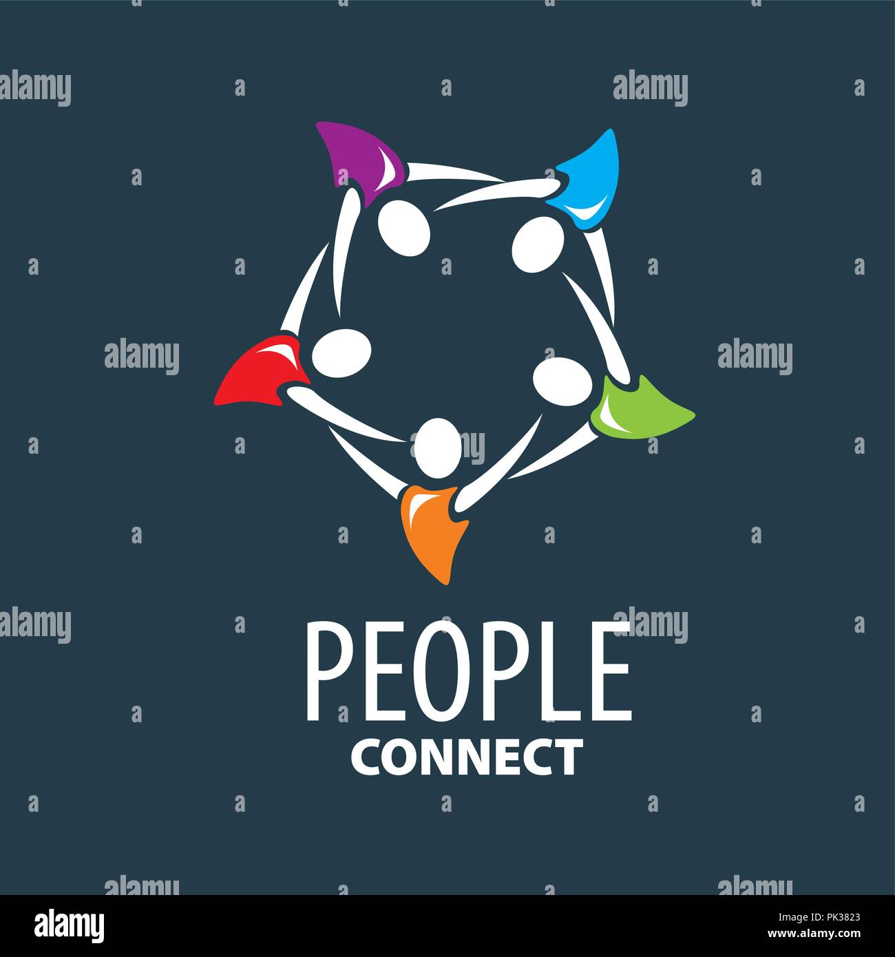 Il logo del vettore di persone Illustrazione Vettoriale