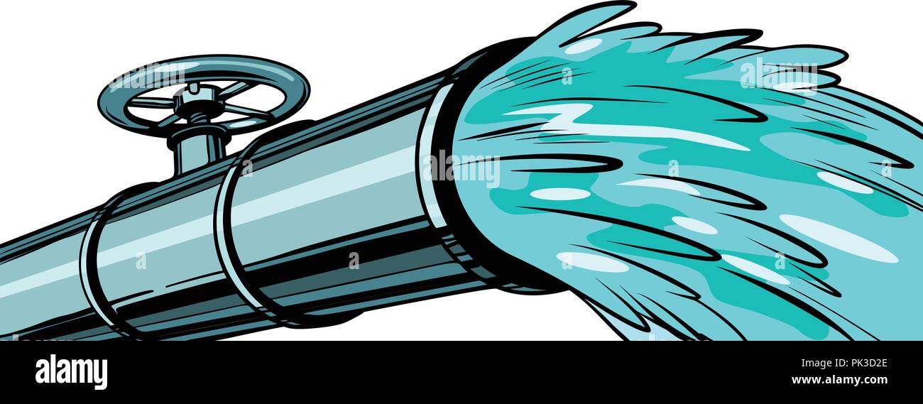 Pulire il tubo di acqua per irrigazione e di bere Illustrazione Vettoriale