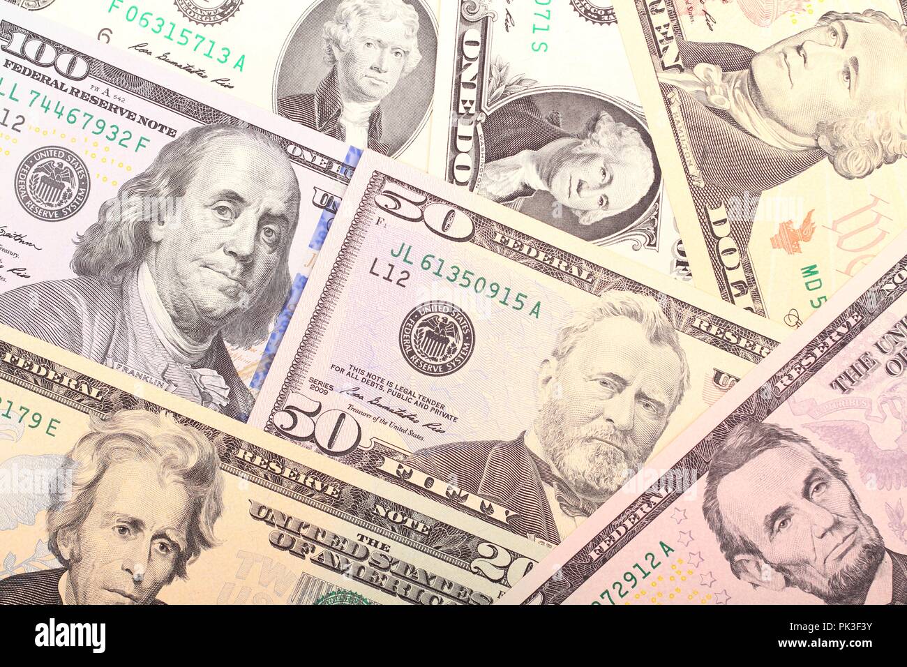 Banconote americane, un background aziendale Foto Stock