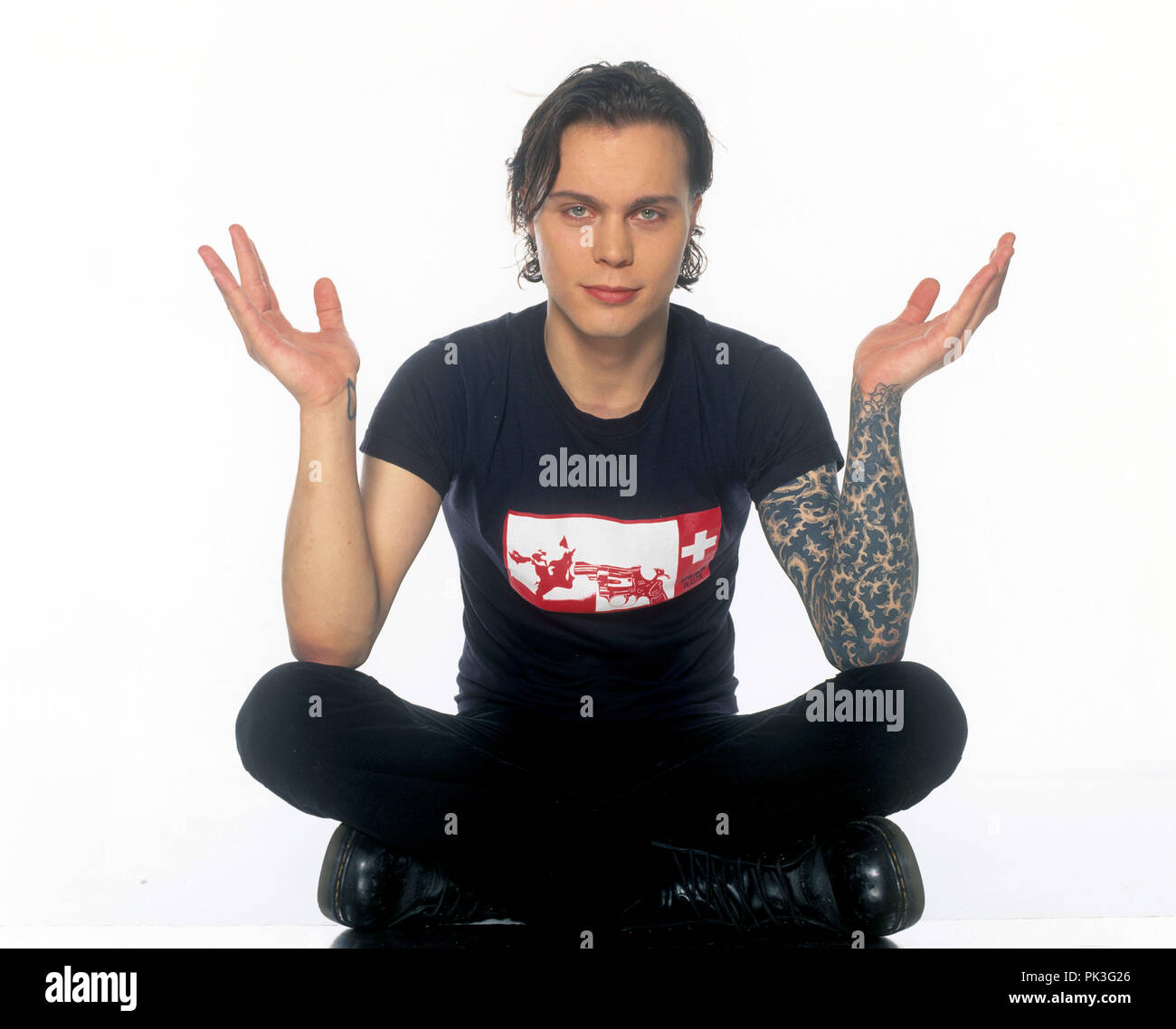 Ville Valo (lui) su 12.04.2000 a Stoccarda. | Utilizzo di tutto il mondo Foto Stock