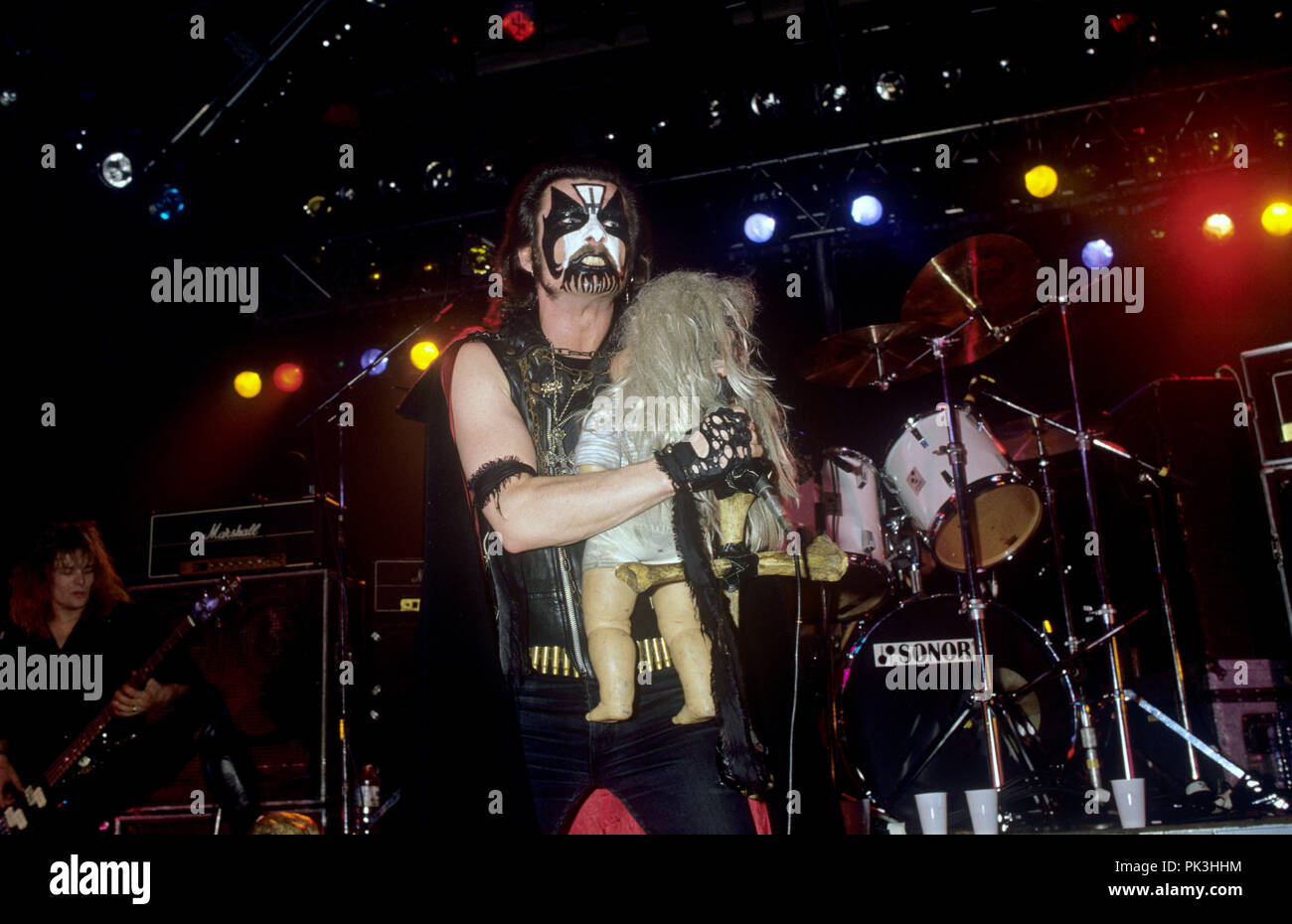 King Diamond su 03.12.1987 in München / Monaco di Baviera. | Utilizzo di tutto il mondo Foto Stock