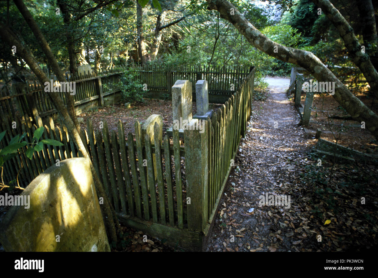 Ocracoke34/120701 -- Cimitero sulla Ocracoke Island, North Carolina. Foto Stock