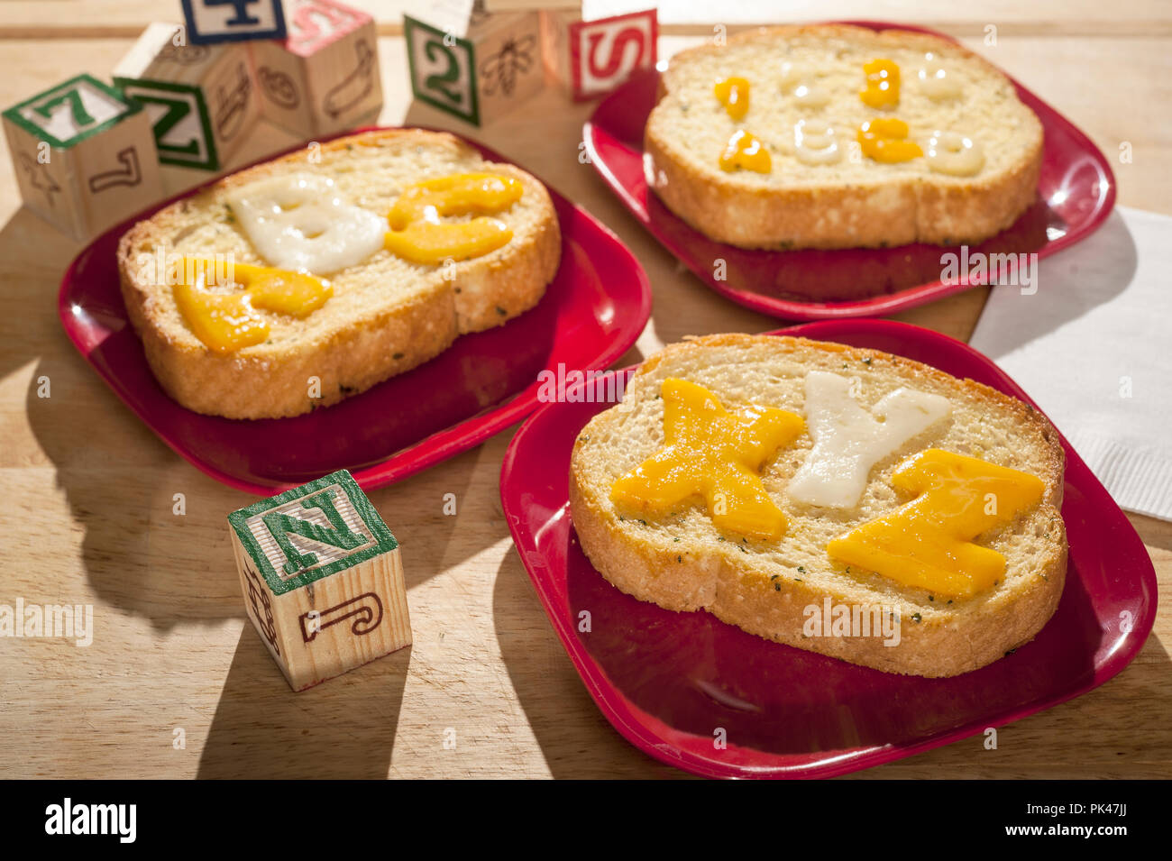 Alfabeto toast Foto Stock