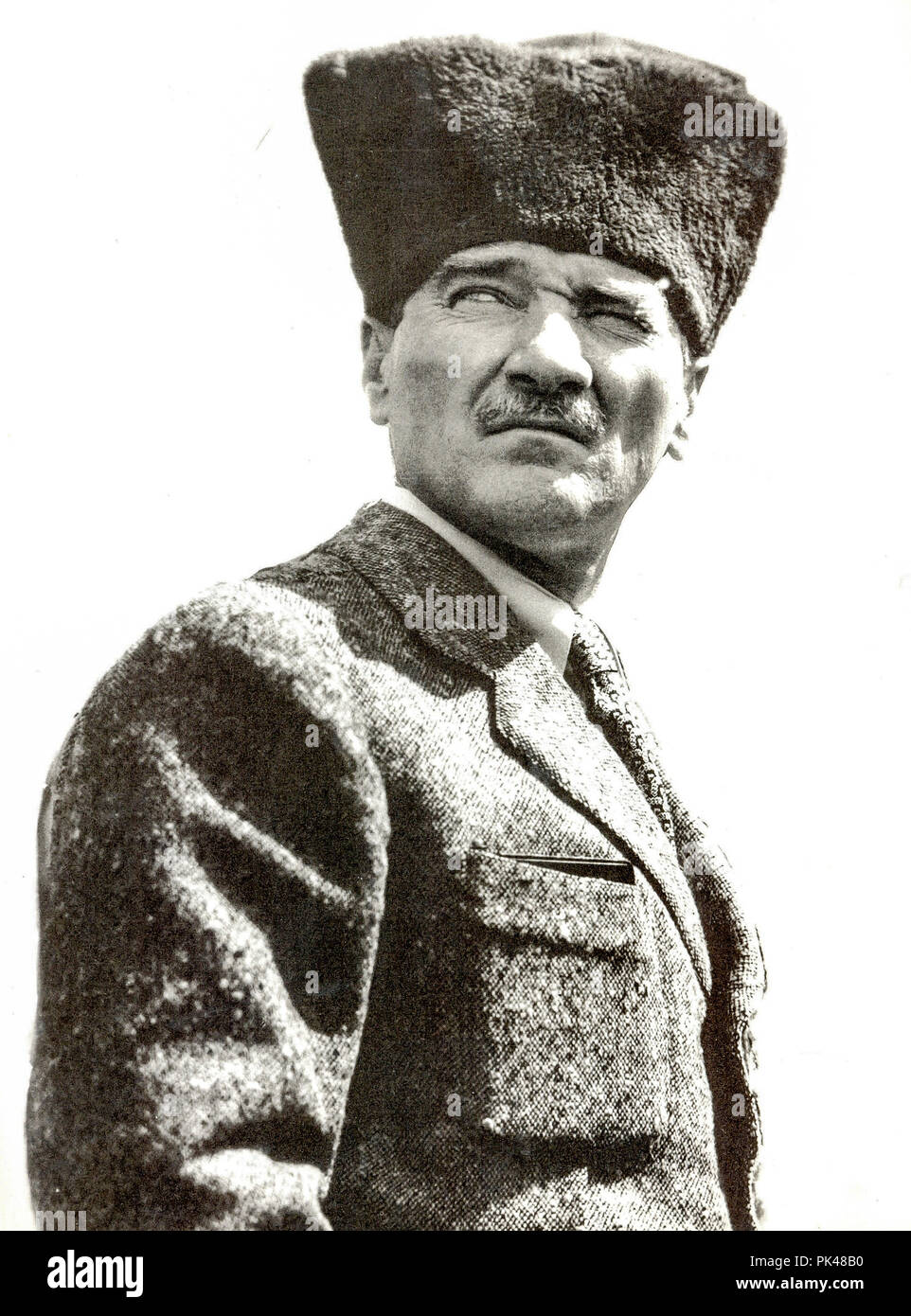 Ritratto di Mustafa Kemal Ataturk Foto Stock