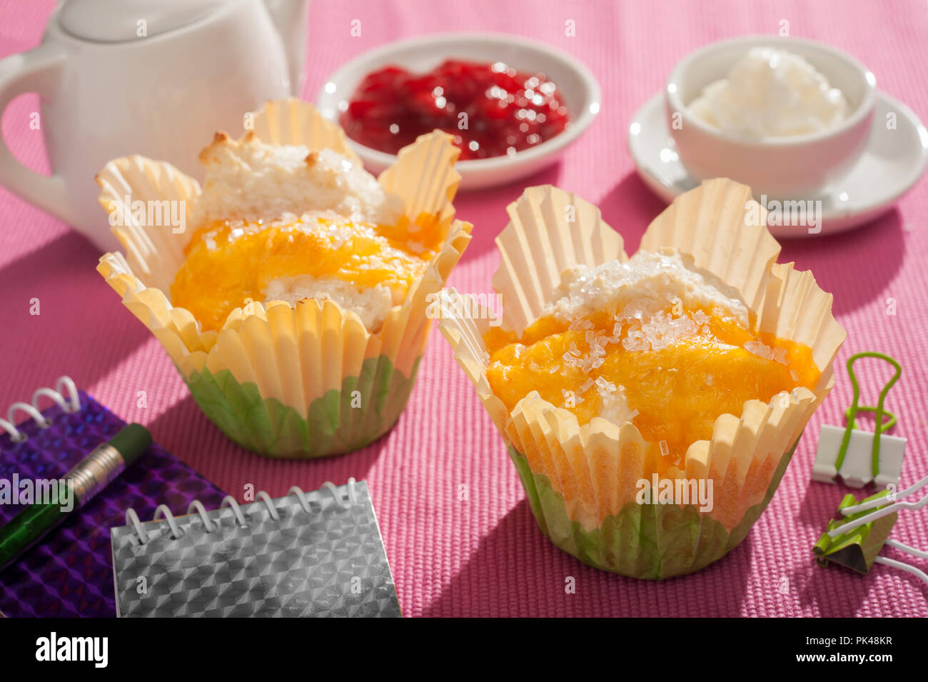 Frizzante muffin Cheddar Foto Stock