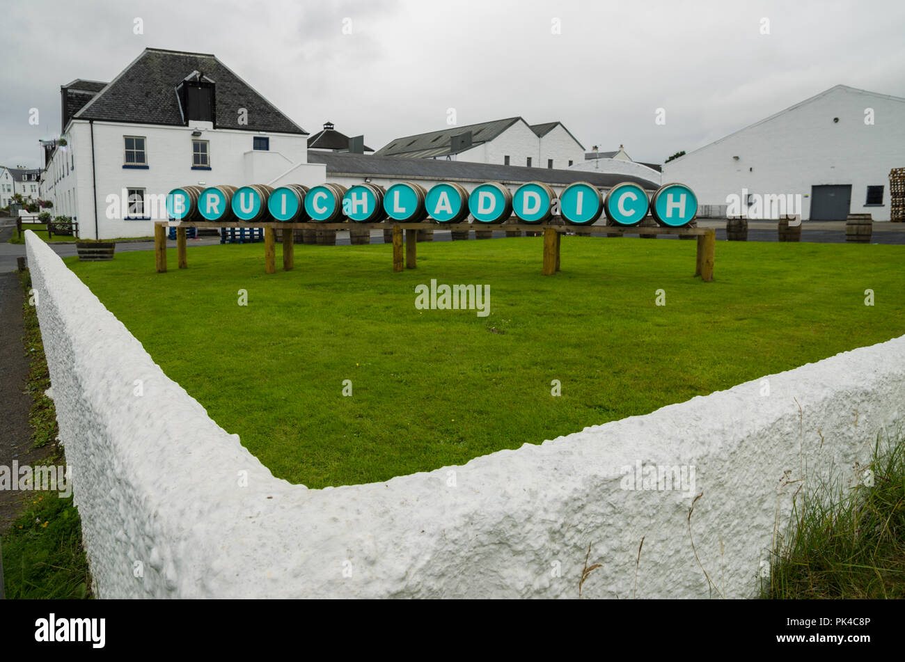 Bruichladdich Distillery, Islay, Scozia Foto Stock