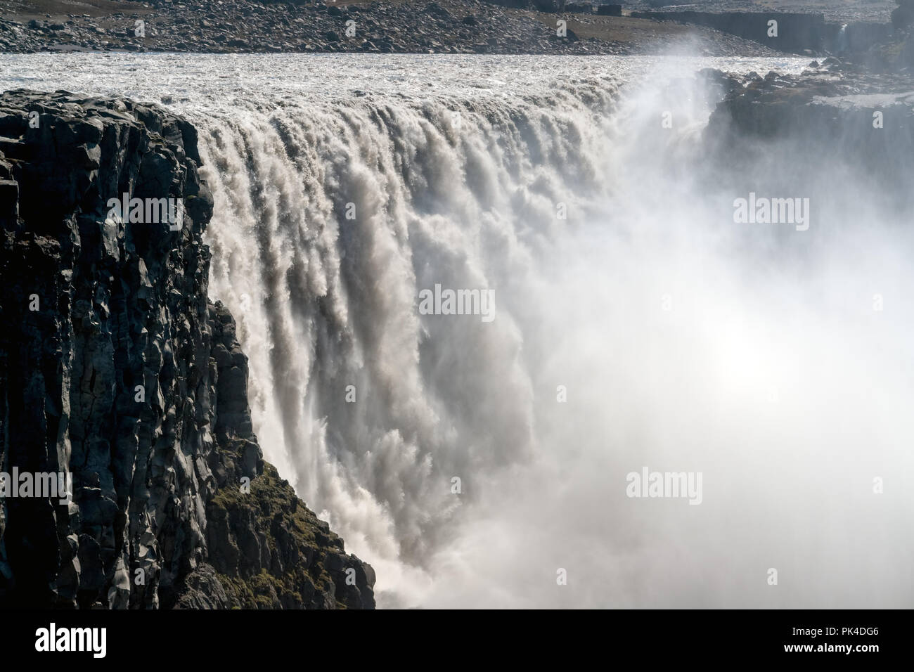 Dettifoss cascata in Vatnajokull National Park - Northeast Islanda Foto Stock