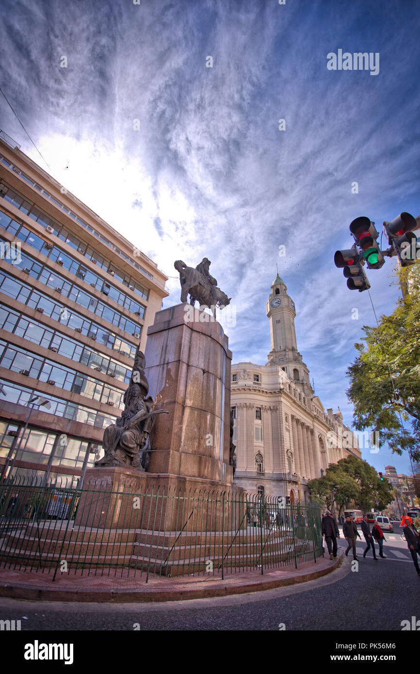 Julio Argentino Roca monumento su centro di Buenos Aires, Argentina Foto Stock