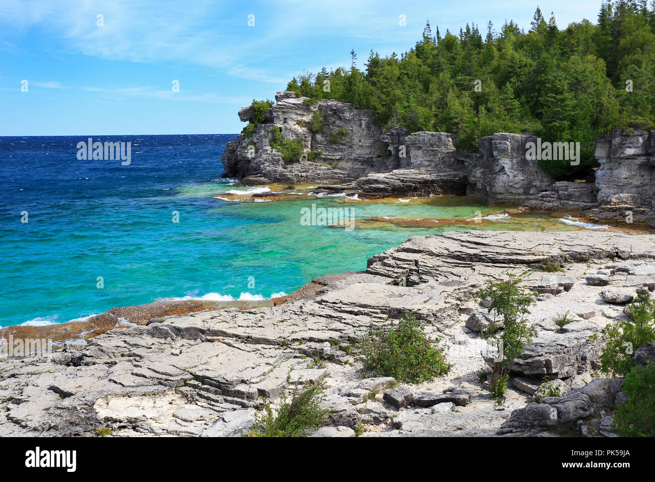 Indian Head Cove in Georgian Bay, il Lago Huron, Canada Foto Stock