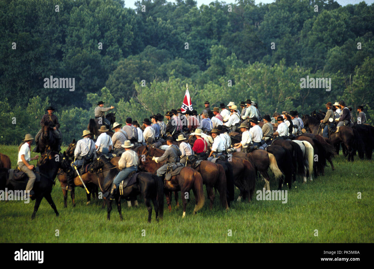 La guerra civile reenactors a Oatlands Plantation in Loudoun County, Virginia. Foto Stock