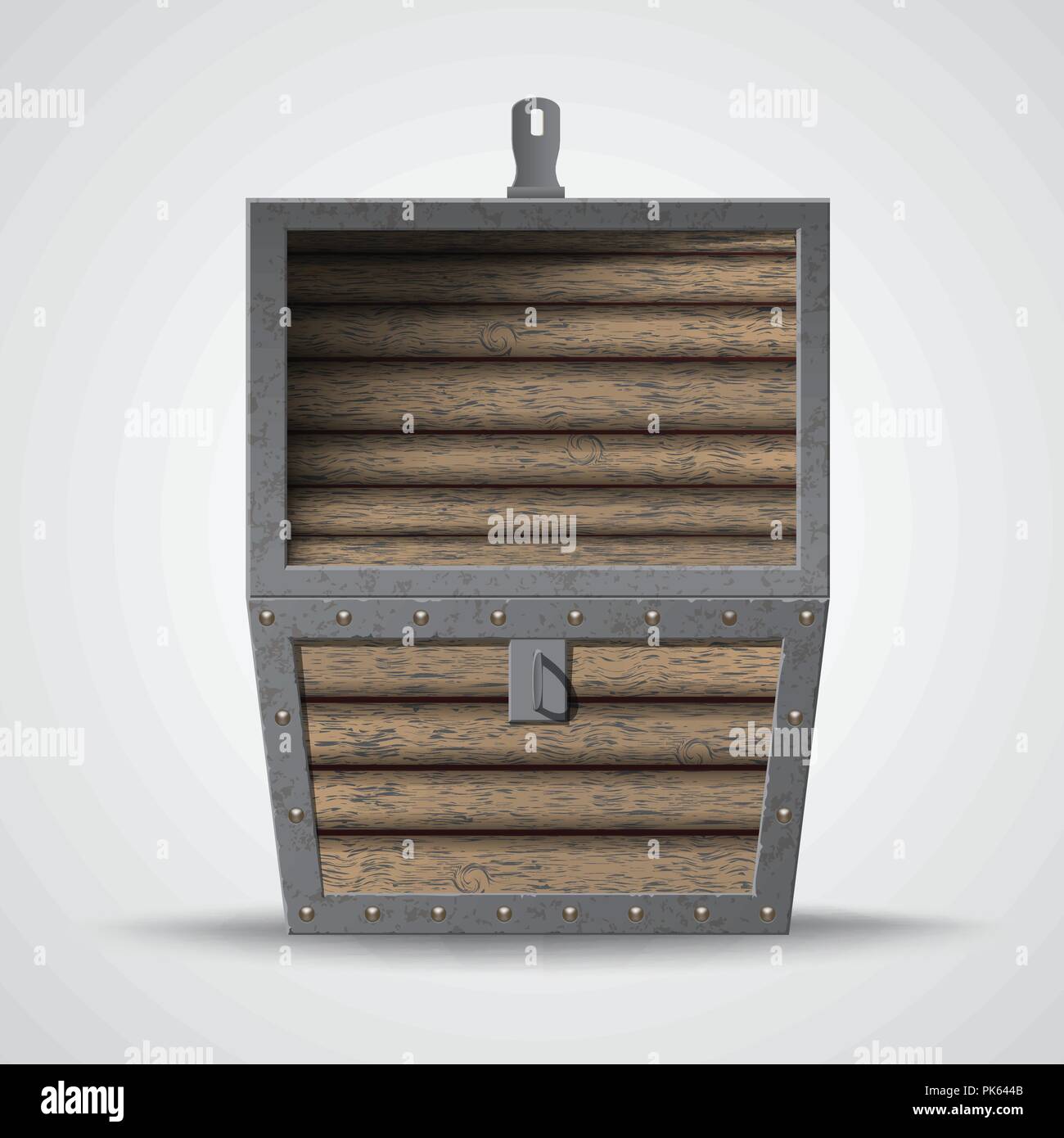 Vuoto cassa di legno. Illustrazione Vettoriale