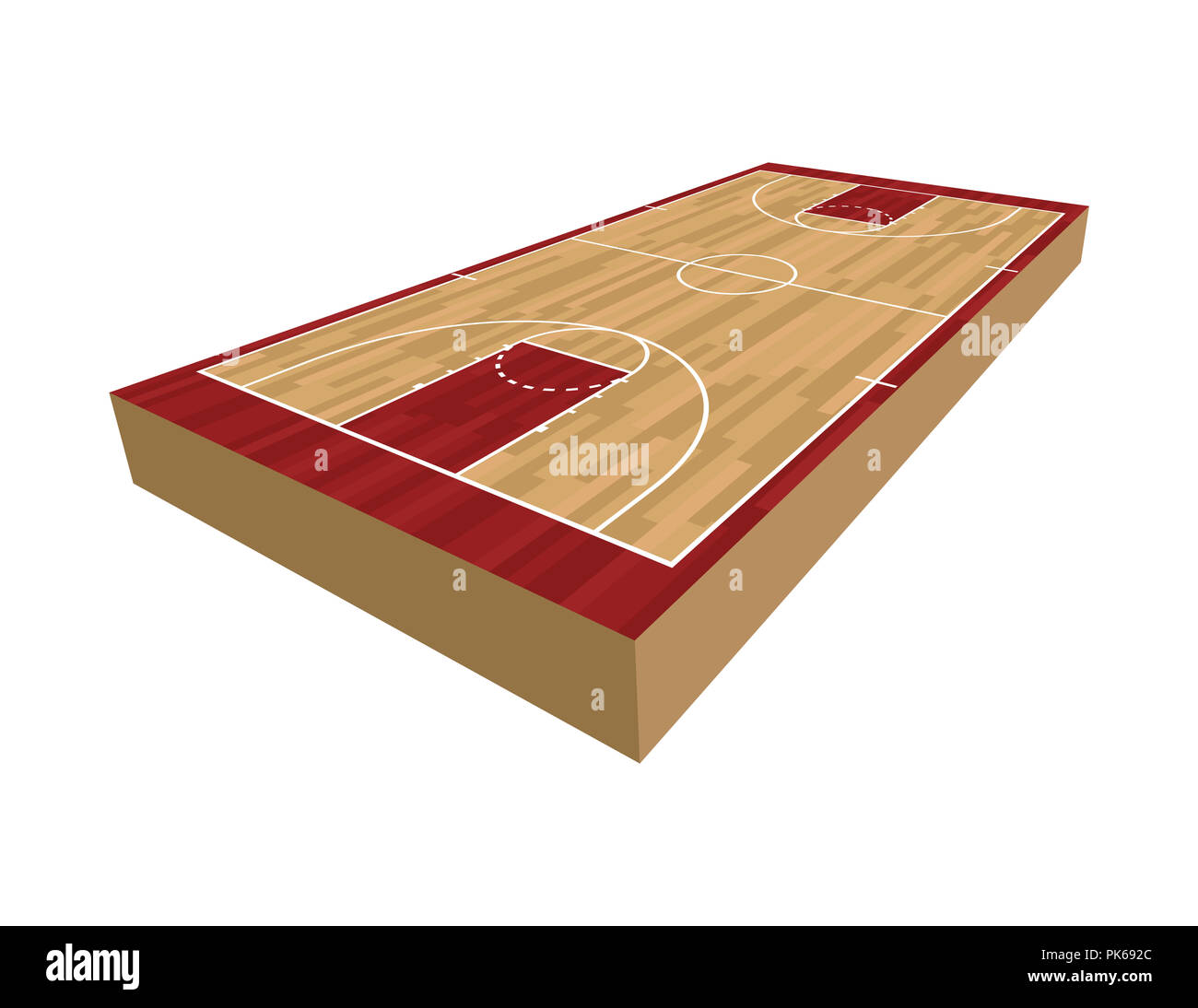 Un realistico 3D pallacanestro isolato su uno sfondo bianco illustrazione. EPS vettoriali 10 disponibili. Foto Stock