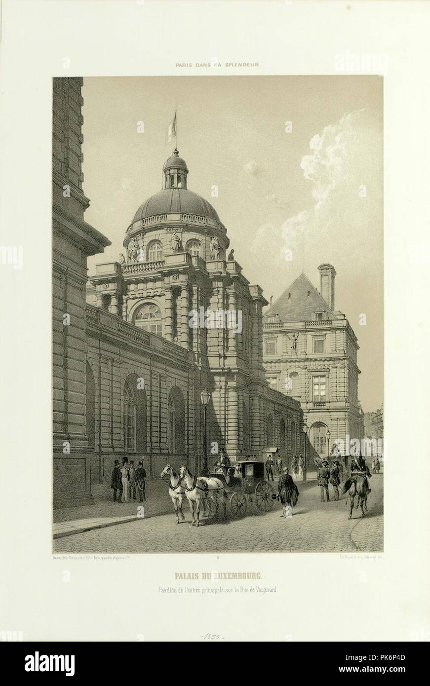 Benoist Philippe-Bayo - Palais du Luxembourg - Pavillon de l'entrée principale sur la rue de Vaugirard - Foto Stock