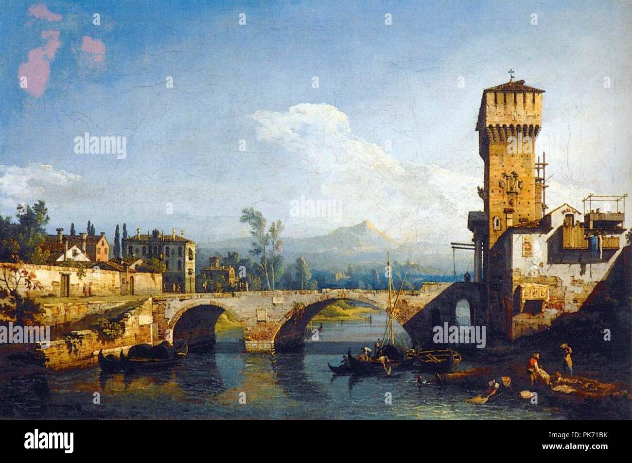 Bernardo Bellotto, il Canaletto - Capriccio Padovano - Foto Stock
