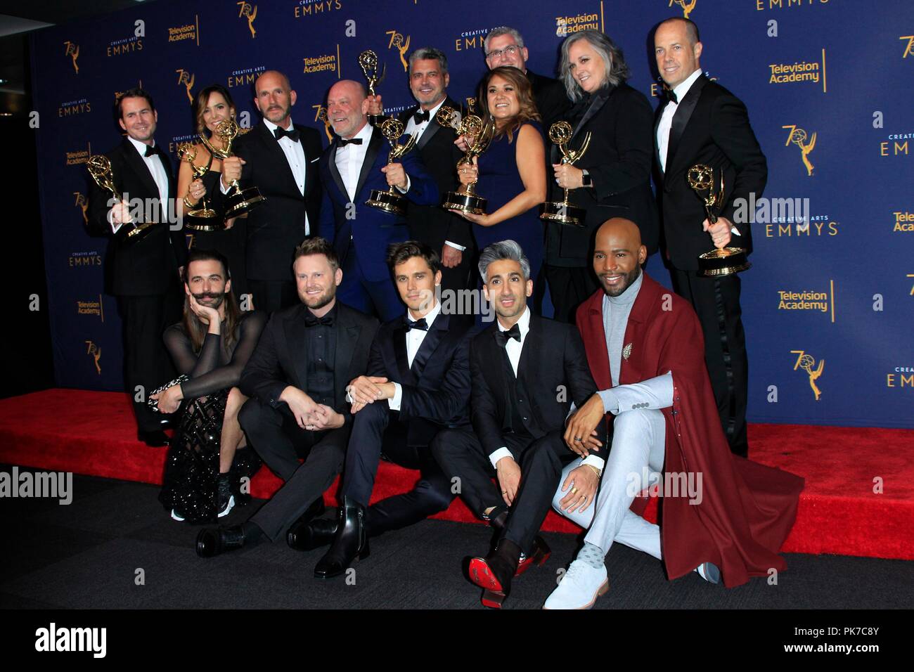 Los Angeles, CA, Stati Uniti d'America. 9 Sep, 2018. Queer Eye, cast, crew in sala stampa per Primetime Emmy Awards: Arti Creative Awards - SUN PRESS ROOM, Microsoft Theatre, Los Angeles, CA, 9 settembre 2018. Credito: Priscilla concedere/Everett raccolta/Alamy Live News Foto Stock