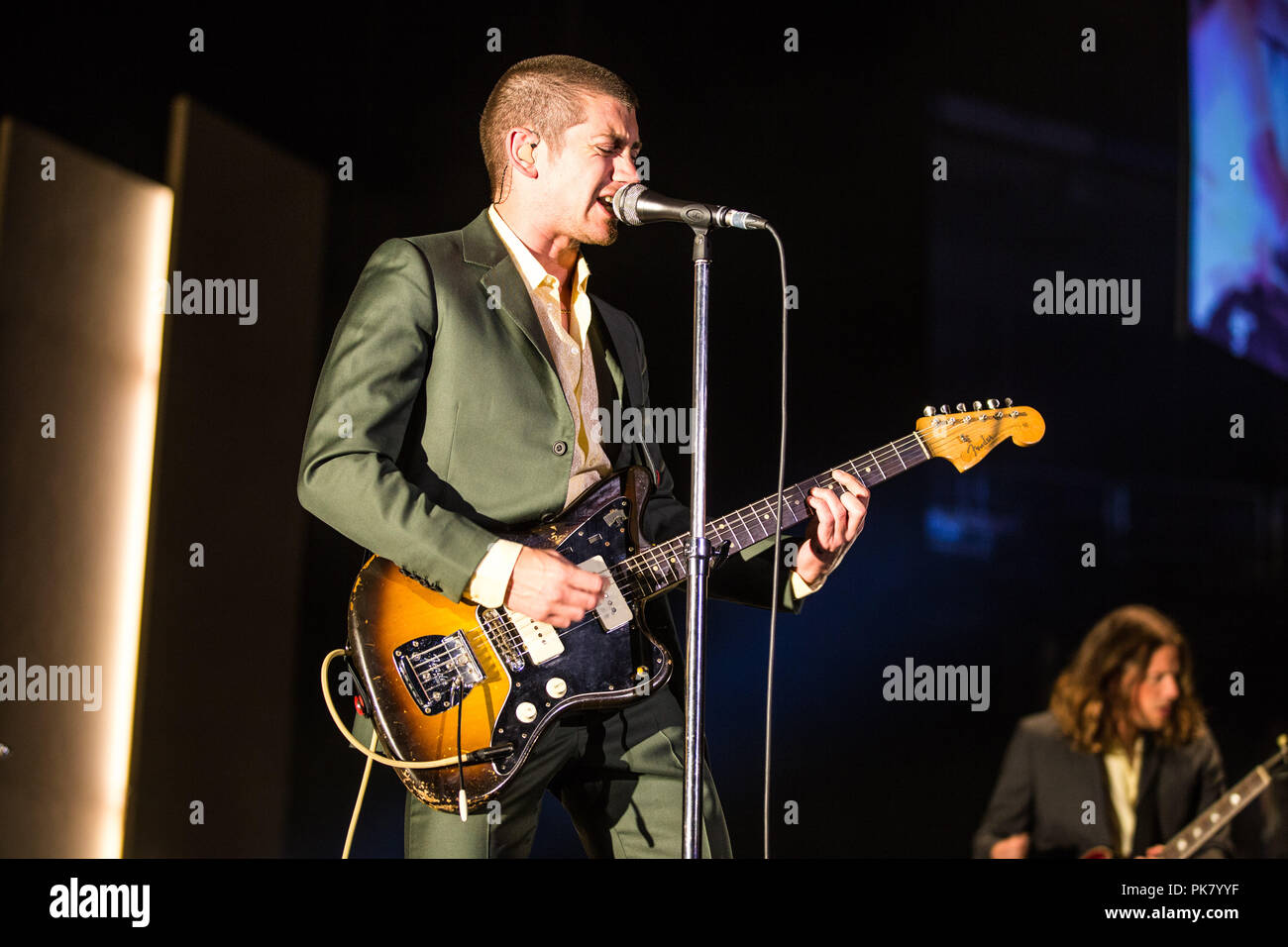 Arctic Monkeys effettuando al London 02 Arena il 9 settembre 2018 Foto Stock