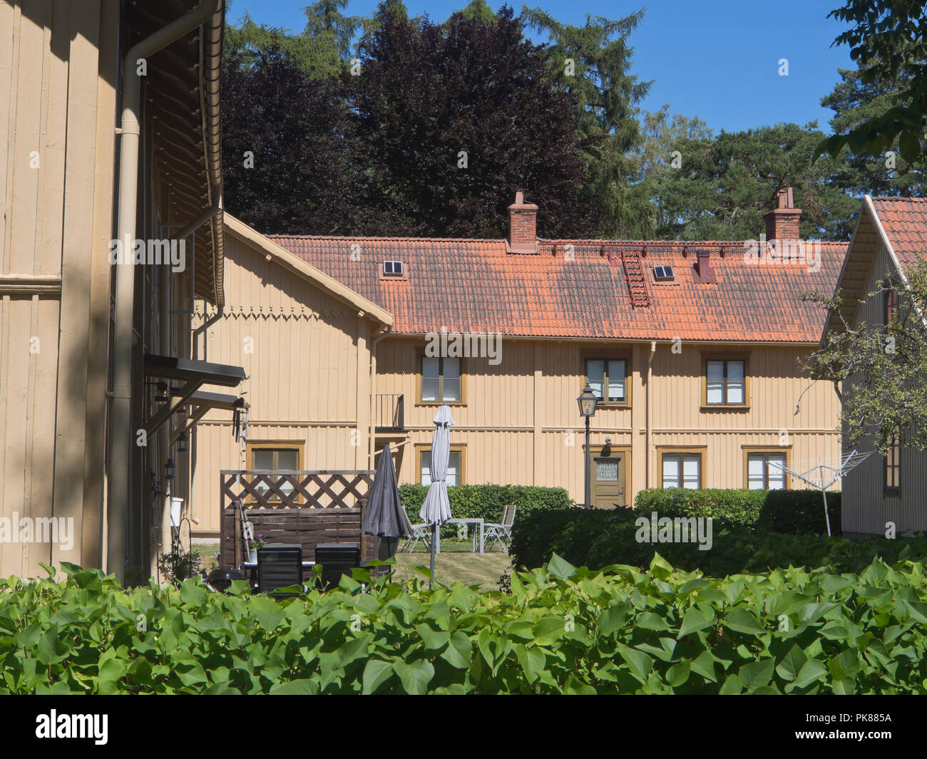 Fortezza di Karlsborg in Västra Götaland County in Svezia è stato costruito come difesa centrale e riservare capitale, ora un idilliaco e varie attrazioni turistiche Foto Stock