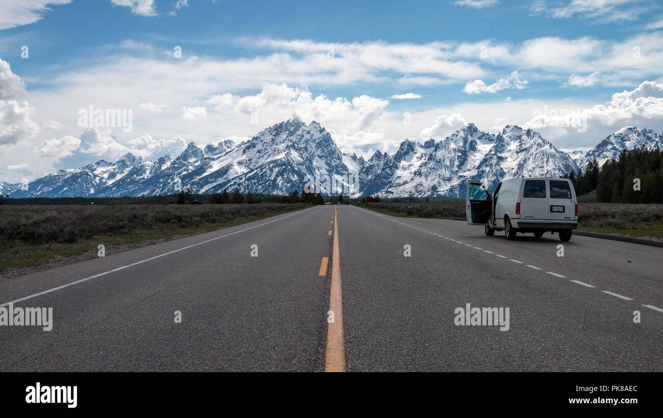Grand Teton mountain range Foto Stock