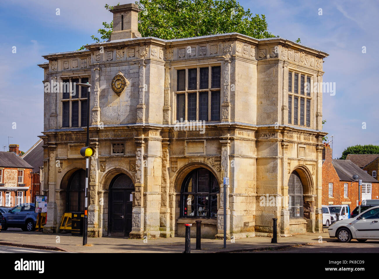 Libreria vecchia casa mercato edificio Rothwell Kettering Northamptonshire East Midlands England Foto Stock