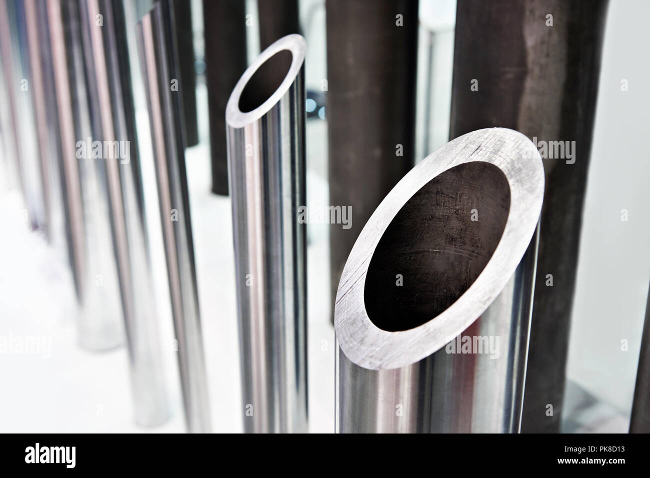 Aste in metallo per l'industria metallurgica Foto Stock