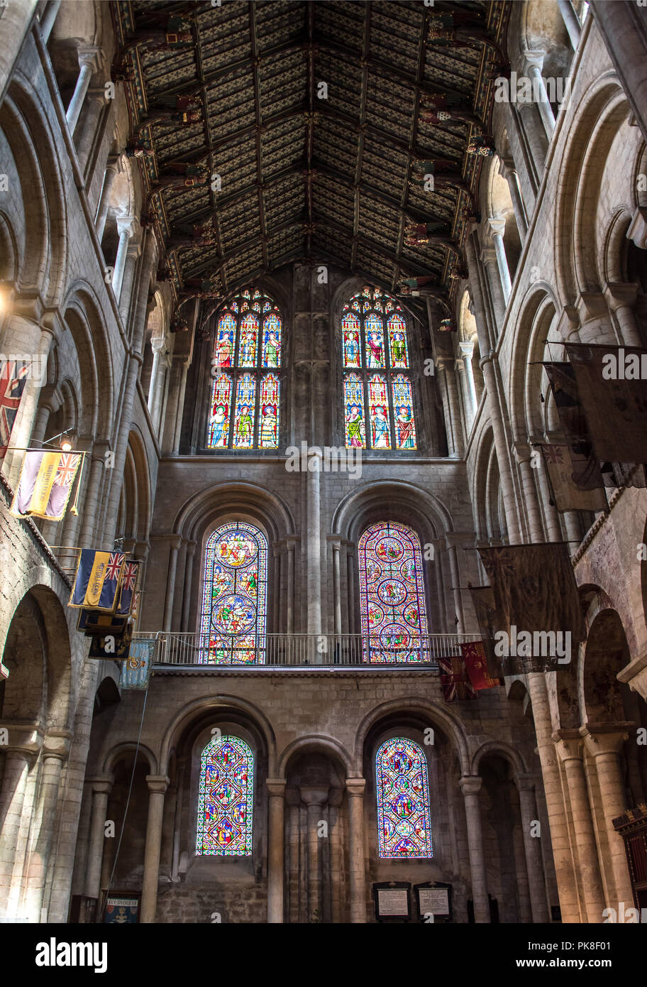 Windows del Nord Est del transetto della Cattedrale di Ely Foto Stock
