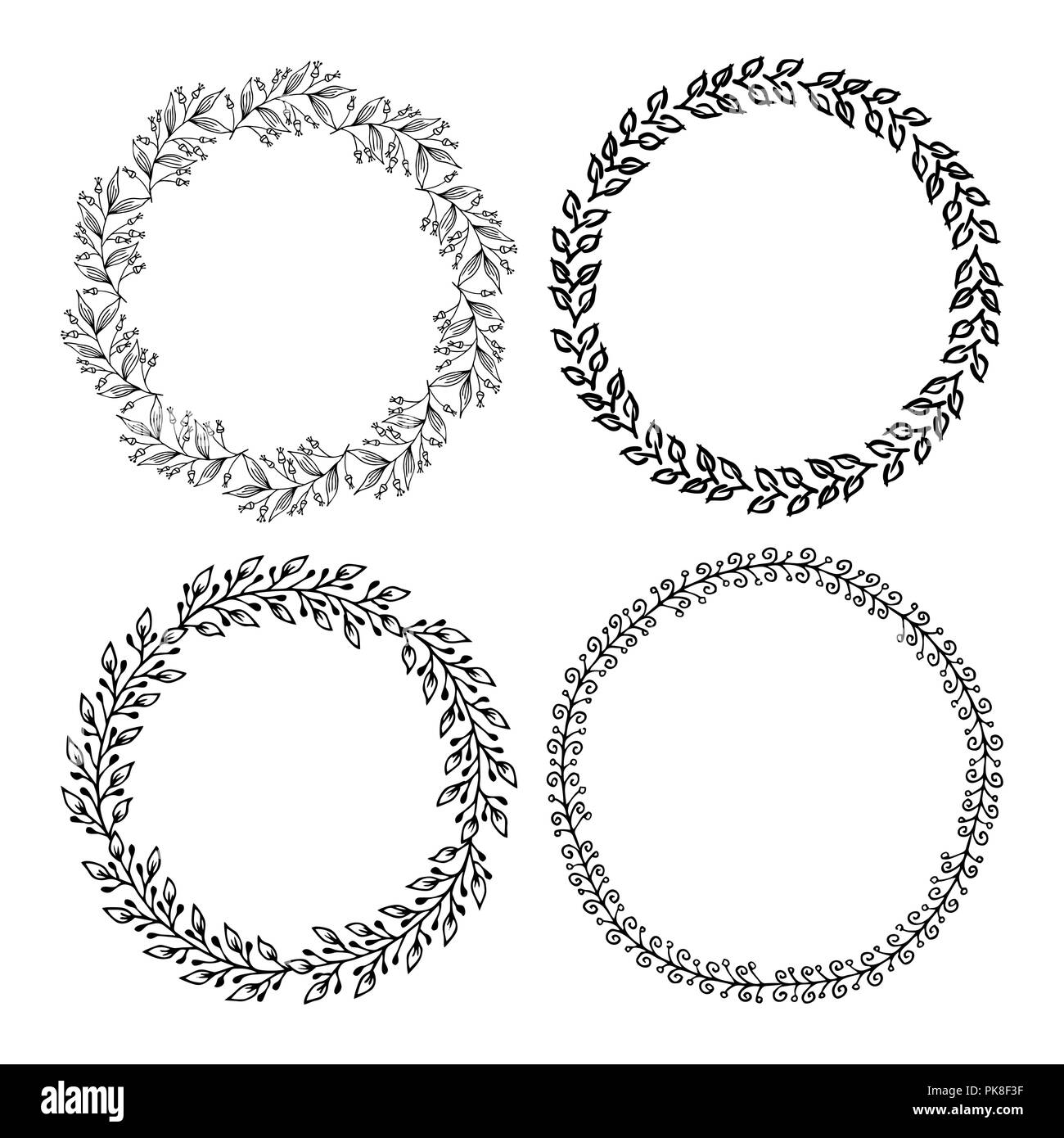 Disegnata a mano illustrazione vettoriale - allori e ghirlande. Gli elementi di design per gli inviti, biglietti di auguri, citazioni, blog, poster e altro ancora. Perfetto per noi Illustrazione Vettoriale